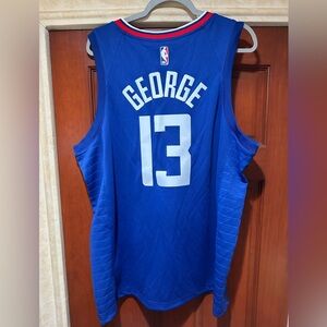 NWT LA Clippers Paul George Nike Blue Swingman Jersey Icon Edition